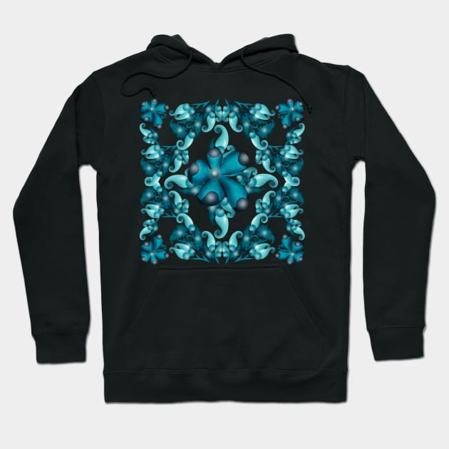 Blue zenarts pattern Hoodie by maryglu